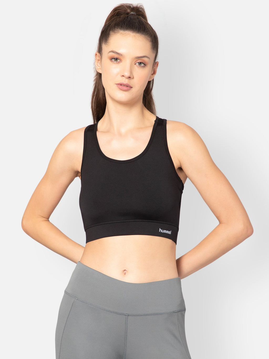 Hummel Black Regular Clothing for Women Gym Wear