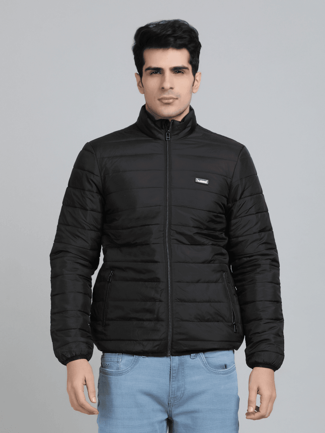 Hummel Black Regular Jackets for Men Outdoor Wear
