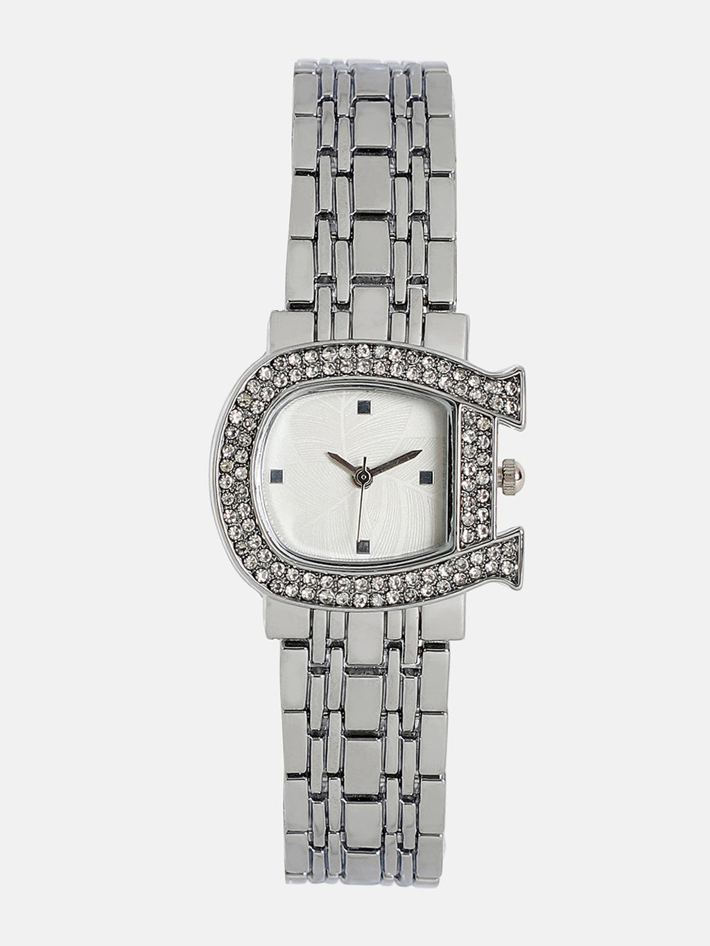 The Buckle Asymmetric Watch - Metallic Silver
