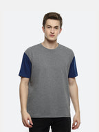 Hummel Dark Grey Melange Oversized Shirts for Men Daily Wear