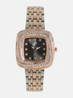 The Embellished Block Round Watch