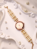 Haute Sauce The Noor Round Watch - Pearl White