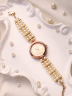 Haute Sauce The Noor Round Watch - Pearl White