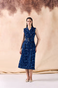 SAMMYUKK Double Breasted Denim Trench Maxi Dress - MIDNIGHT INDIGO