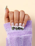 Haute Sauce The  Block Bow Press-On Nails - Olive Green