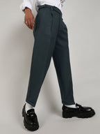 Campus Sutra Lightweight - Tailored Linen-Blend Trousers