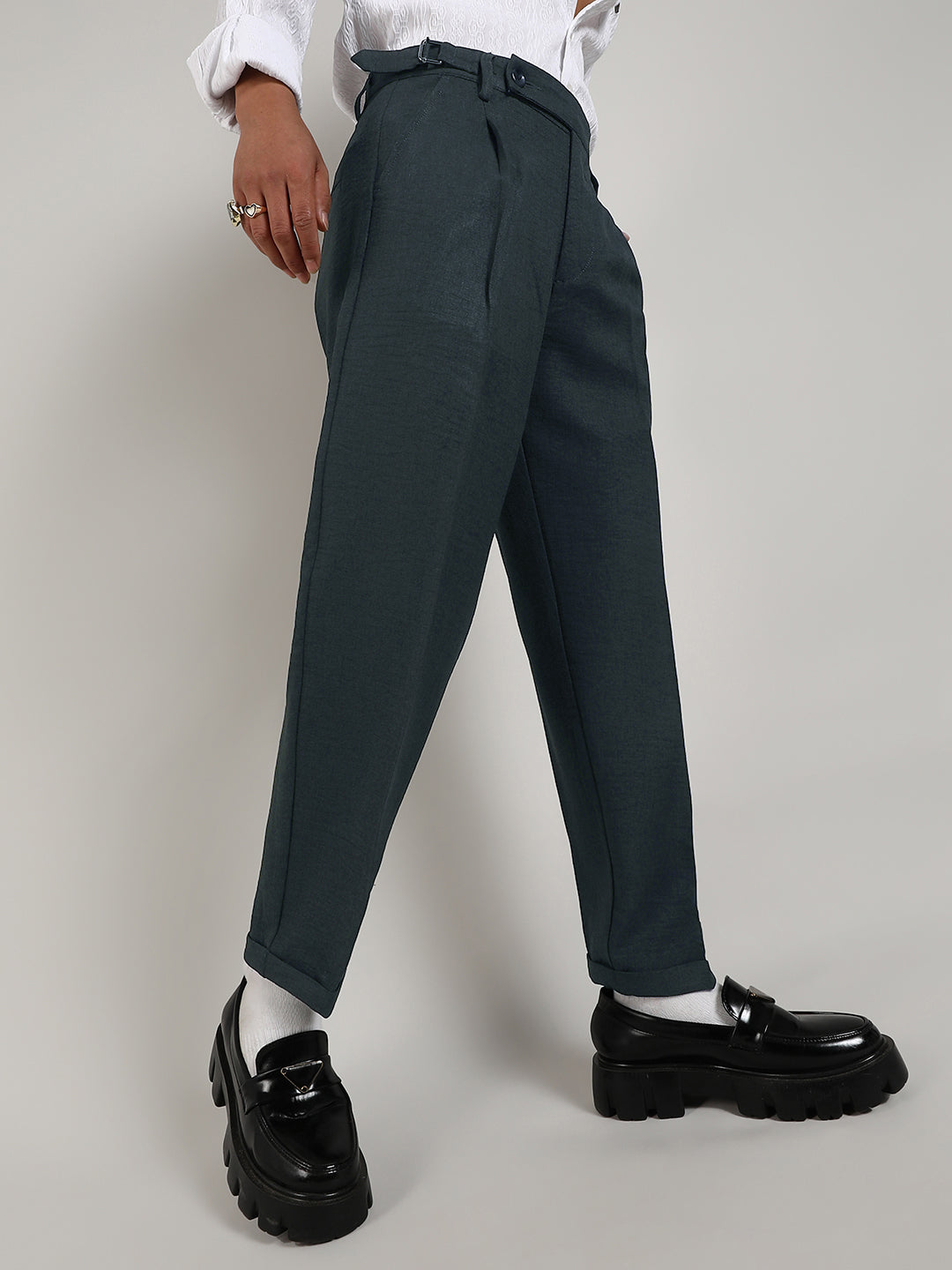 Campus Sutra Lightweight - Tailored Linen-Blend Trousers