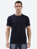Hummel Navy Blue Regular Shirts for Men Gym Wear