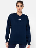 Hummel Navy Regular Hoodies for Women Daily Wear