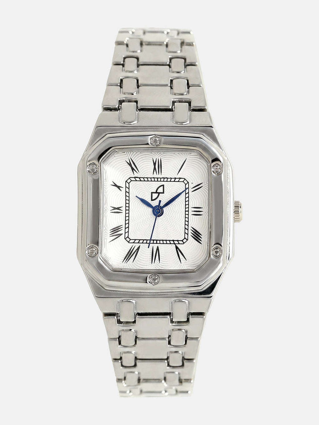 The Torque Roman Square Watch - Metallic Silver