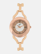 The Celeste Roman Round Watch - Rose Gold
