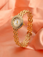 Haute Sauce The Halo Beads Of Rice Round Watch - Champayne Gold