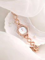 The Luraith-Gem Round Watch - Champayne Gold