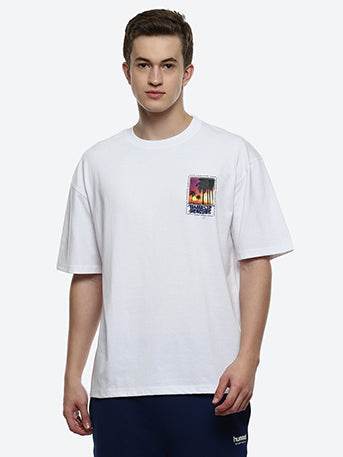 Hummel White Oversized Shirts for Men Daily Wear