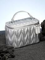 Quilted Box Bucket Bag