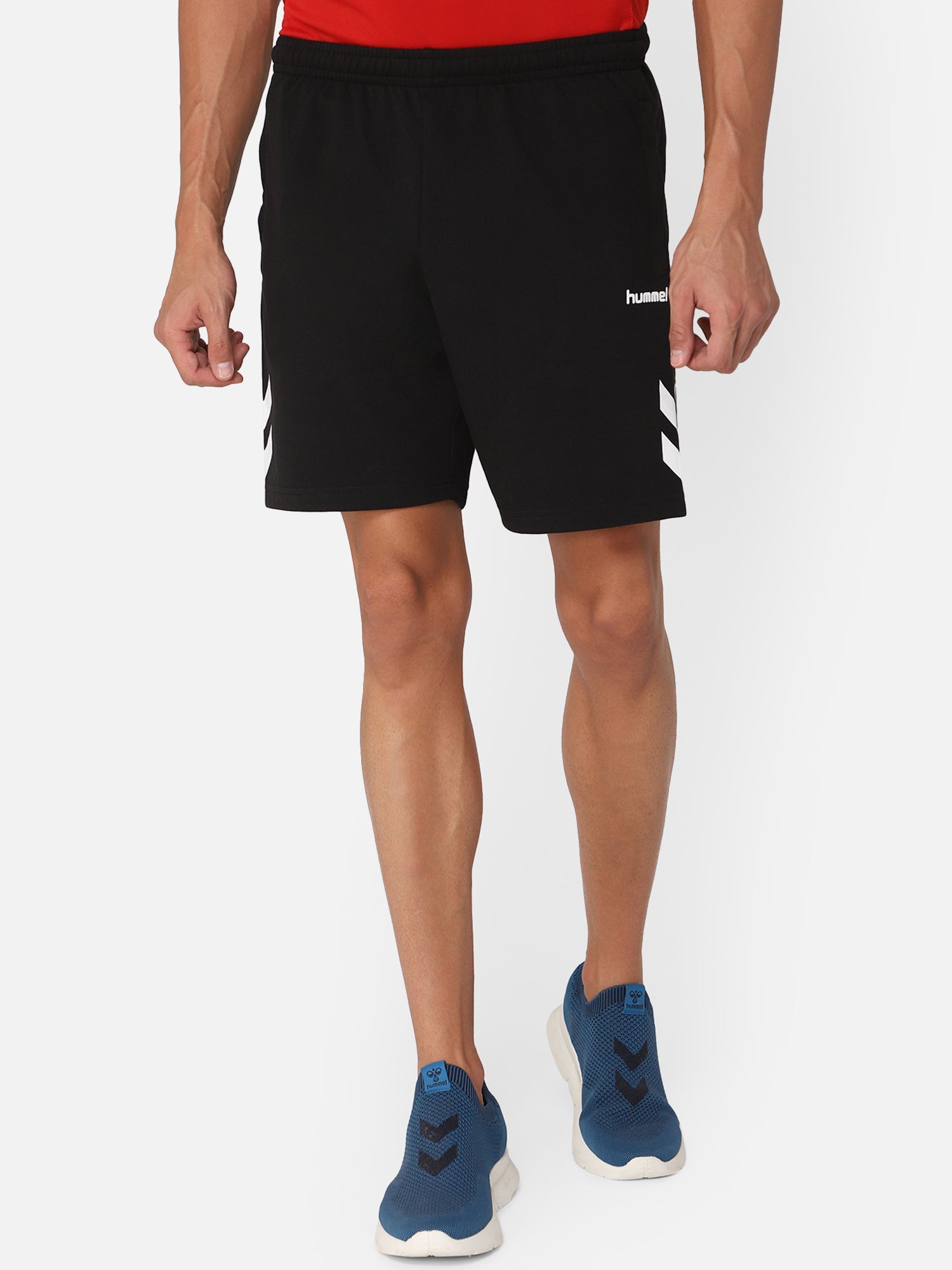 Hummel Black Regular Shorts for Men Gym Wear