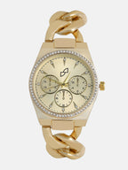 The Three-Dial Chunkylink Cushion Watch