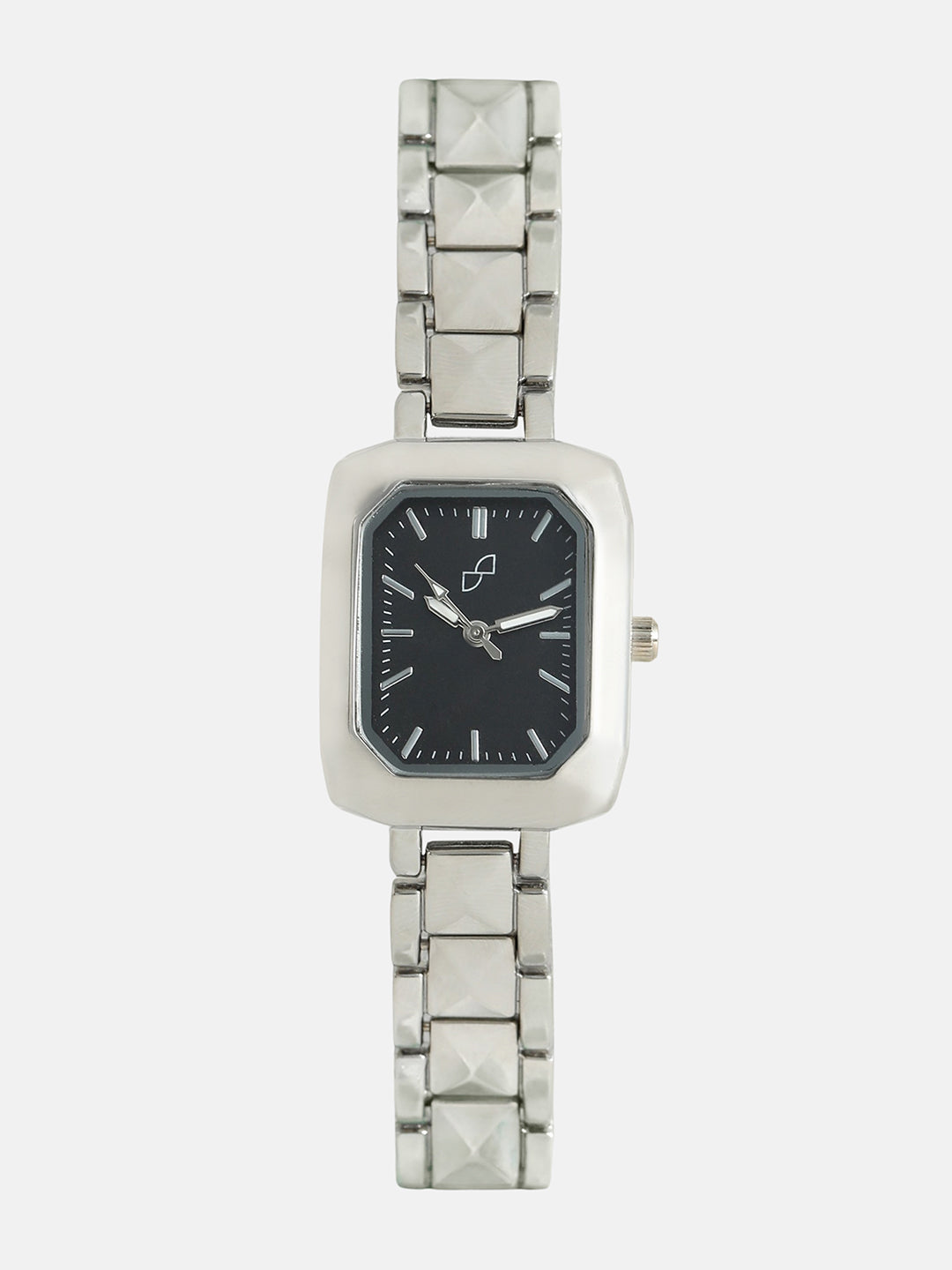 The Savile Rectangular Watch - Metallic Silver
