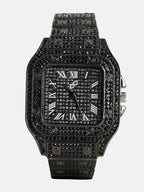 The Bijou Roman Square Watch - Midnight Black