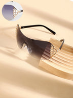 The Bling Wrap Sunglasses - Onyx Black