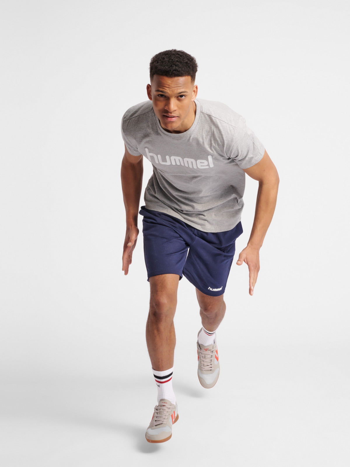 Hummel Grey Melange Regular Shirts for Men Daily Wear
