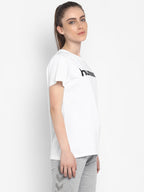 Hummel White Regular Shirts for Women Daily Wear