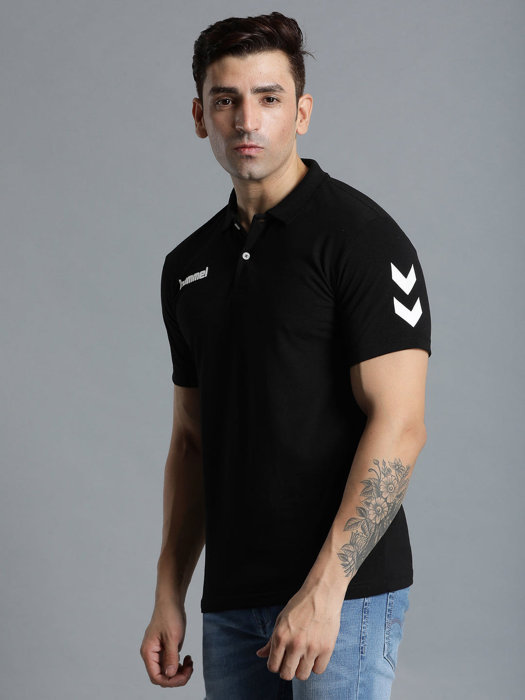 Hummel Black Regular Shirts for Men Work Wear