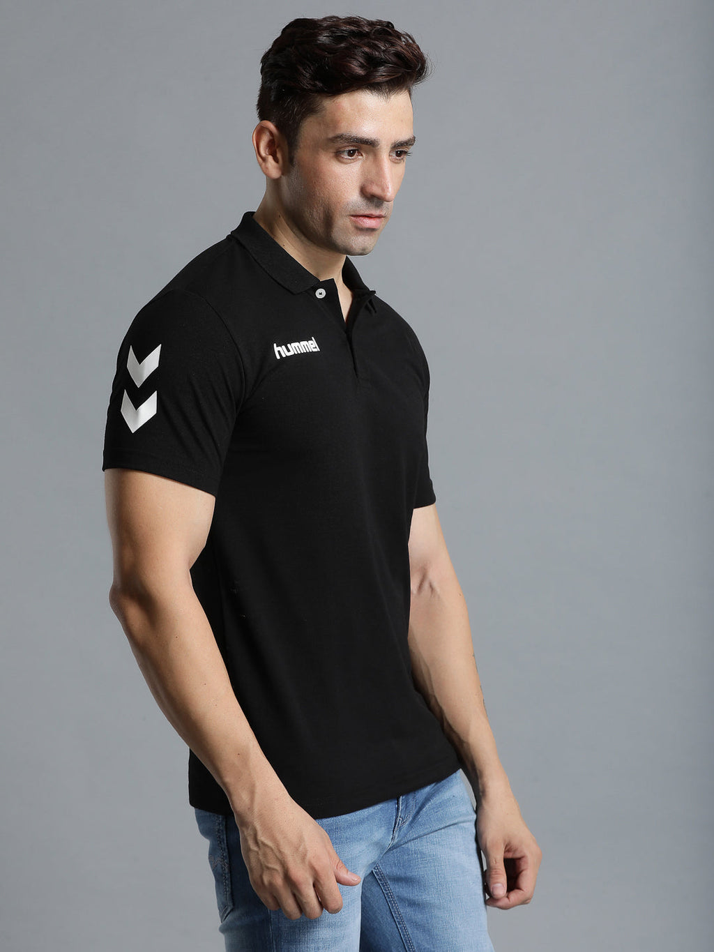 Hummel Black Regular Shirts for Men Work Wear
