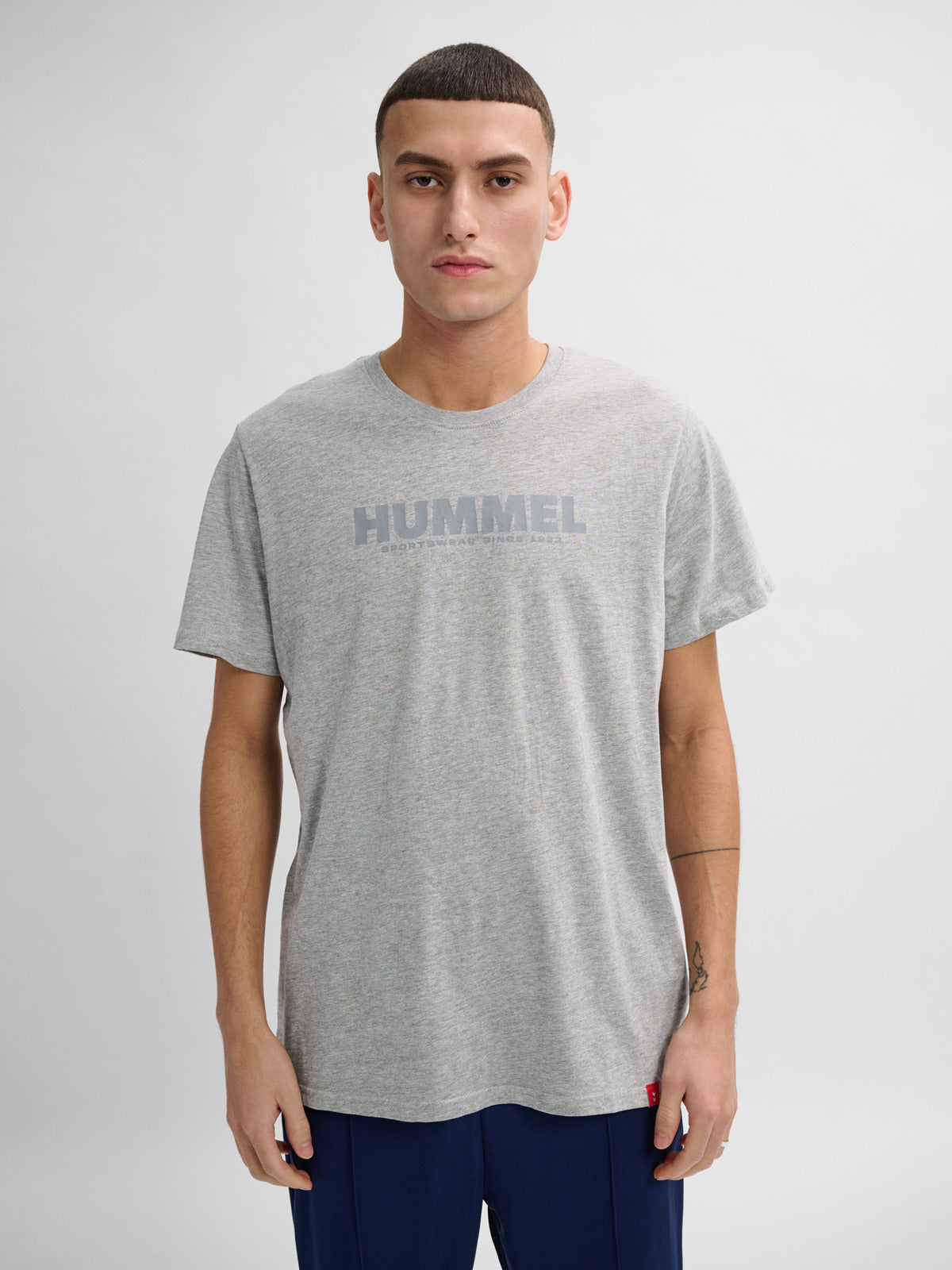 Hummel Grey Regular Shirts for Men Daily Wear