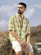 Campus Sutra Geometric Block Oversized Shirt