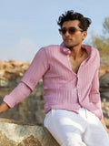 Campus Sutra Self-Design Striped Shirt