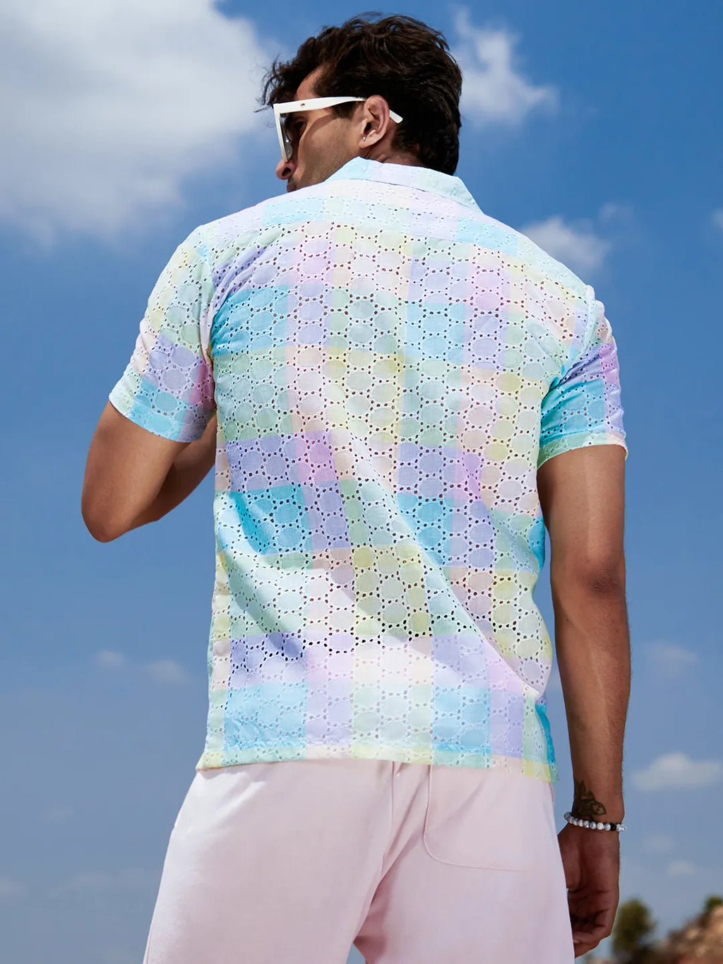 Campus Sutra Pastel Block Shirt