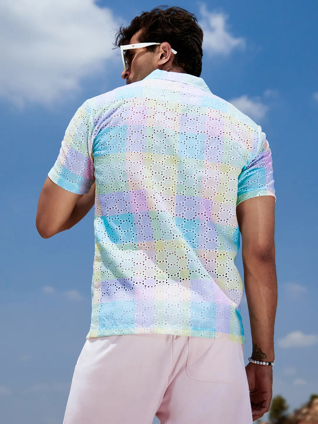 Campus Sutra Pastel Block Shirt