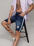 Campus Sutra Heavy Distressed Denim Shorts