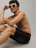 Campus Sutra Contrast Side-Striped Denim Shorts