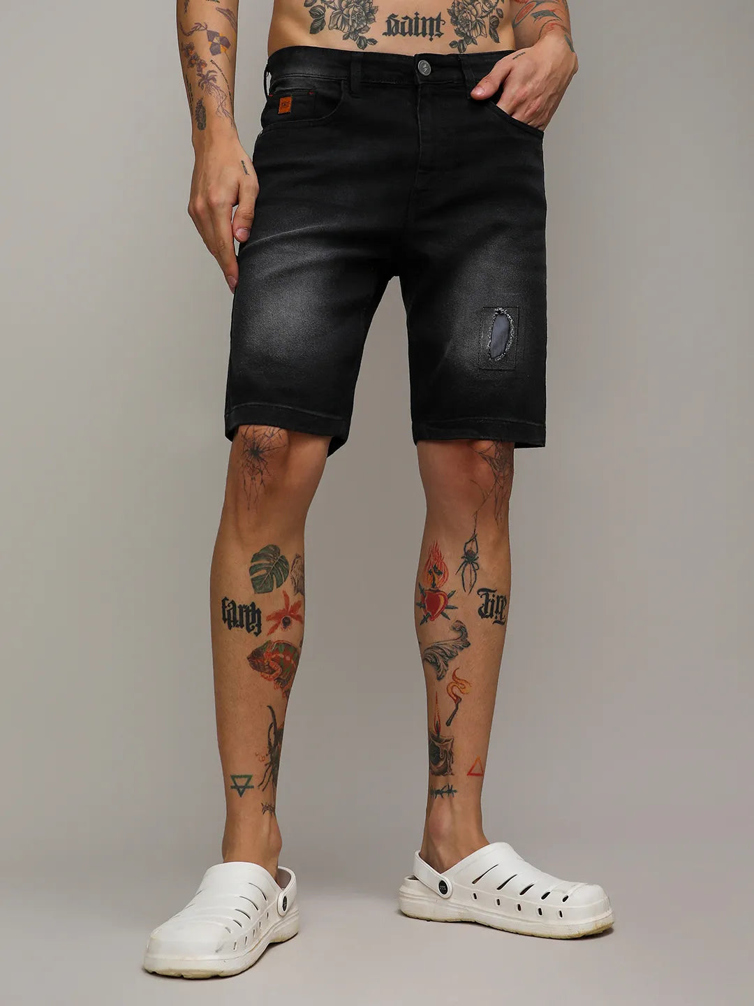 Campus Sutra MInimal Distressed Denim Jeans