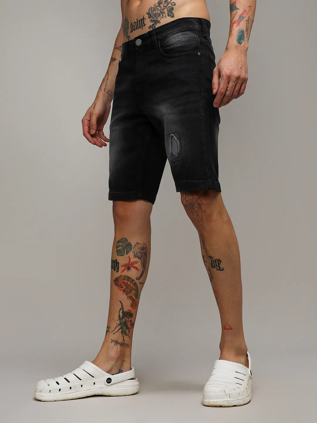 Campus Sutra MInimal Distressed Denim Jeans