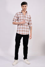 Stylox Regular Fit Full Sleeve Check Casual Shirt For Men's
