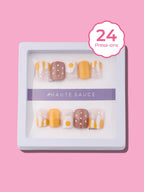 The Morgen Press-On Nails - Lemon Yellow:Ash Brown