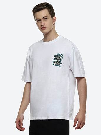 Hummel White Oversized Shirts for Men Daily Wear