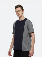 Hummel Dark Grey Melange Oversized Shirts for Men Gym Wear