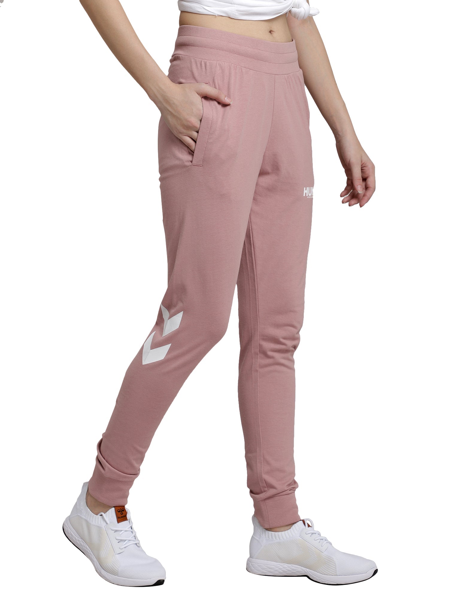 Hummel Pink Slim Clothing for Women Gym Wear