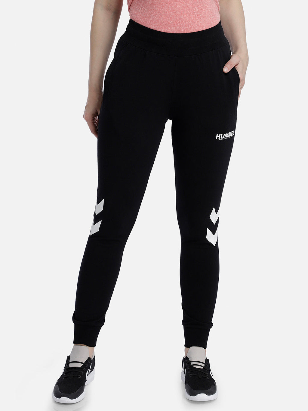 Hummel Black Slim Clothing for Women Gym Wear