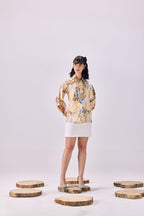 SAMMYUKK Kingdom of Egypt Print Button-Up Shirt - MULTICOLOR