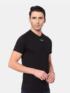 Hummel Black Regular Shirts for Men Gym Wear