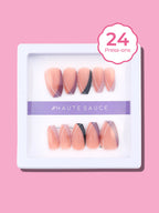 Haute Sauce The Lined-Rosa Press-On Nails - Nude Pink