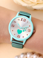 Haute Sauce The Ribbed Heart Round Watch