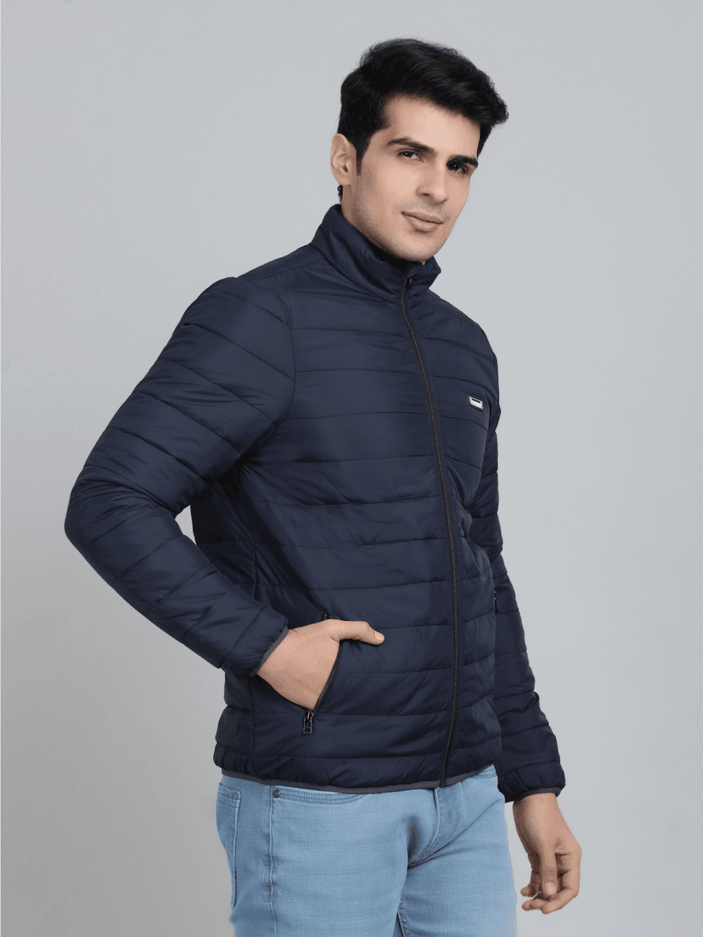 Hummel Navy Blue Regular Jackets for Men Outdoor Wear