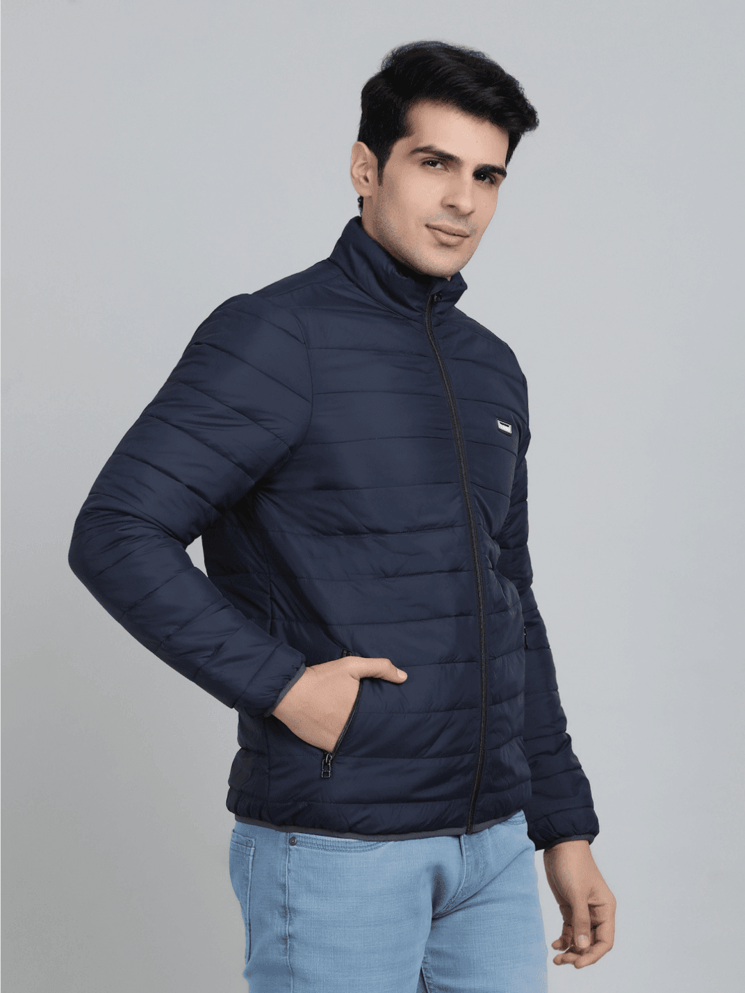 Hummel Navy Blue Regular Jackets for Men Outdoor Wear
