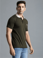Hummel Dark Olive Regular Shirts for Men Work Wear